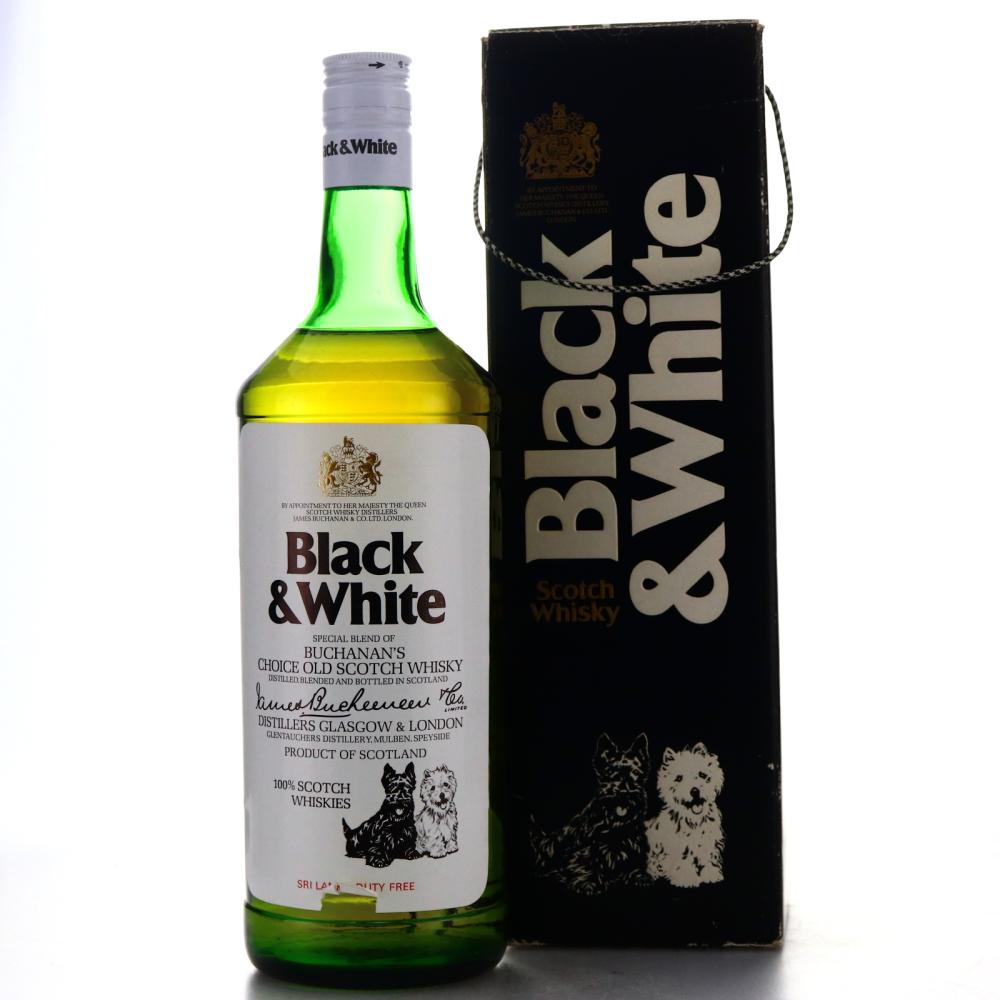 Black and White 1980s 1 Litre / Sri Lanka Duty Free