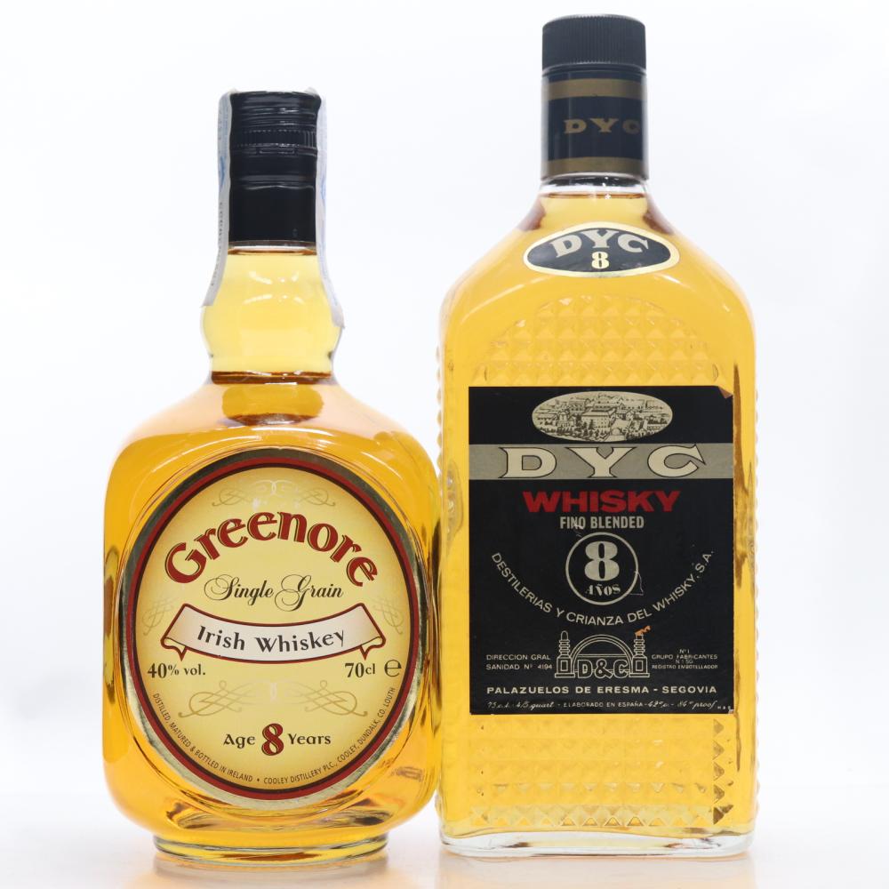 Greenore 8 Year Old Single Grain & DYC 8 Year Old Fino Blend 75 & 70cl