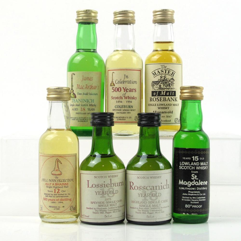 Independent Bottler Miniature Selection 7x 5cl / Including St Magdalene Cadenhead's