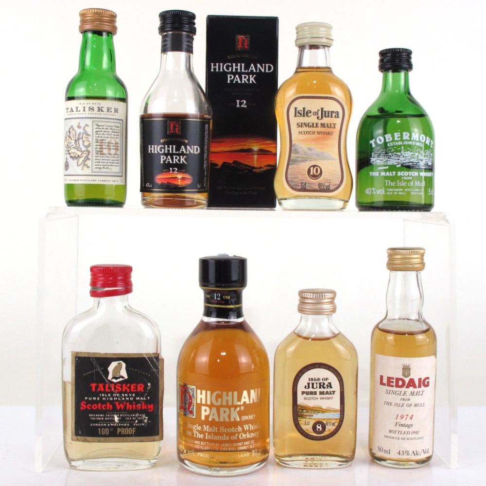 Island Single Malt Miniatures 7 x 5cl & 1 x 10cl