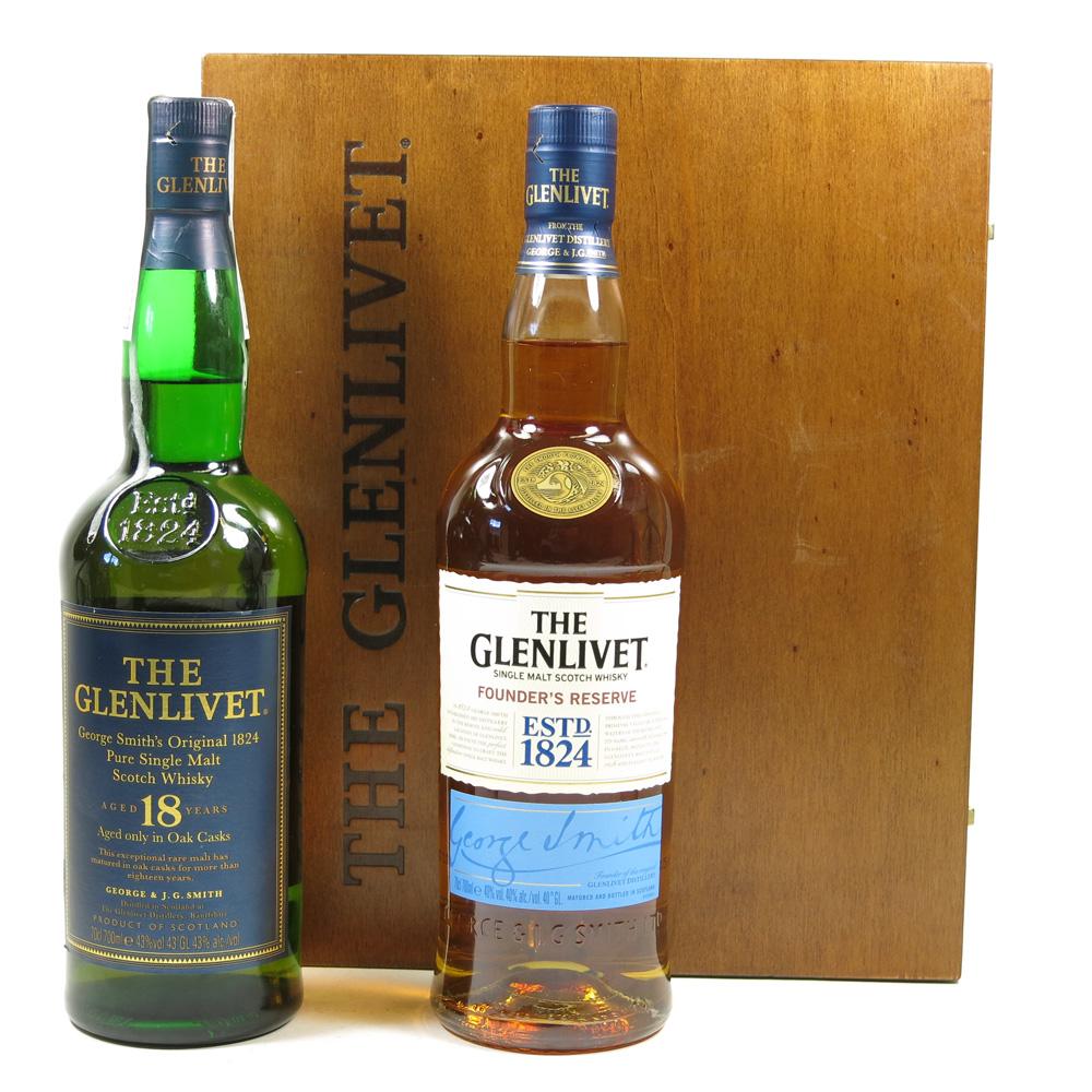 Glenlivet 18 Year Old & Founder's Reserve 2 x 70cl