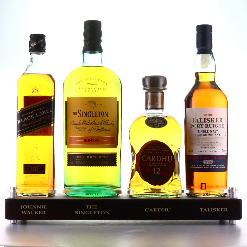 Diageo Whisky Selection with Plinth 4 x 70cl