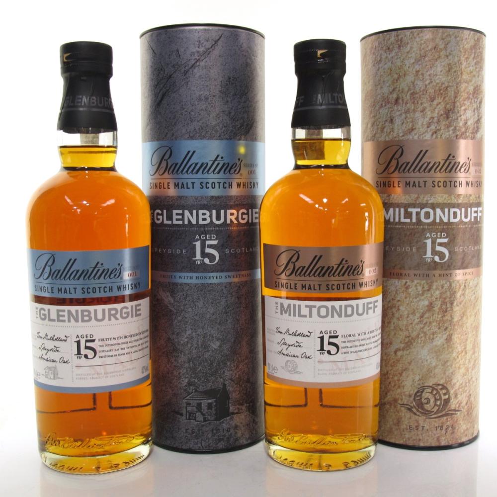 Glenburgie and Miltonduff 15 Year Old / Ballantine's Series 001 and 002
