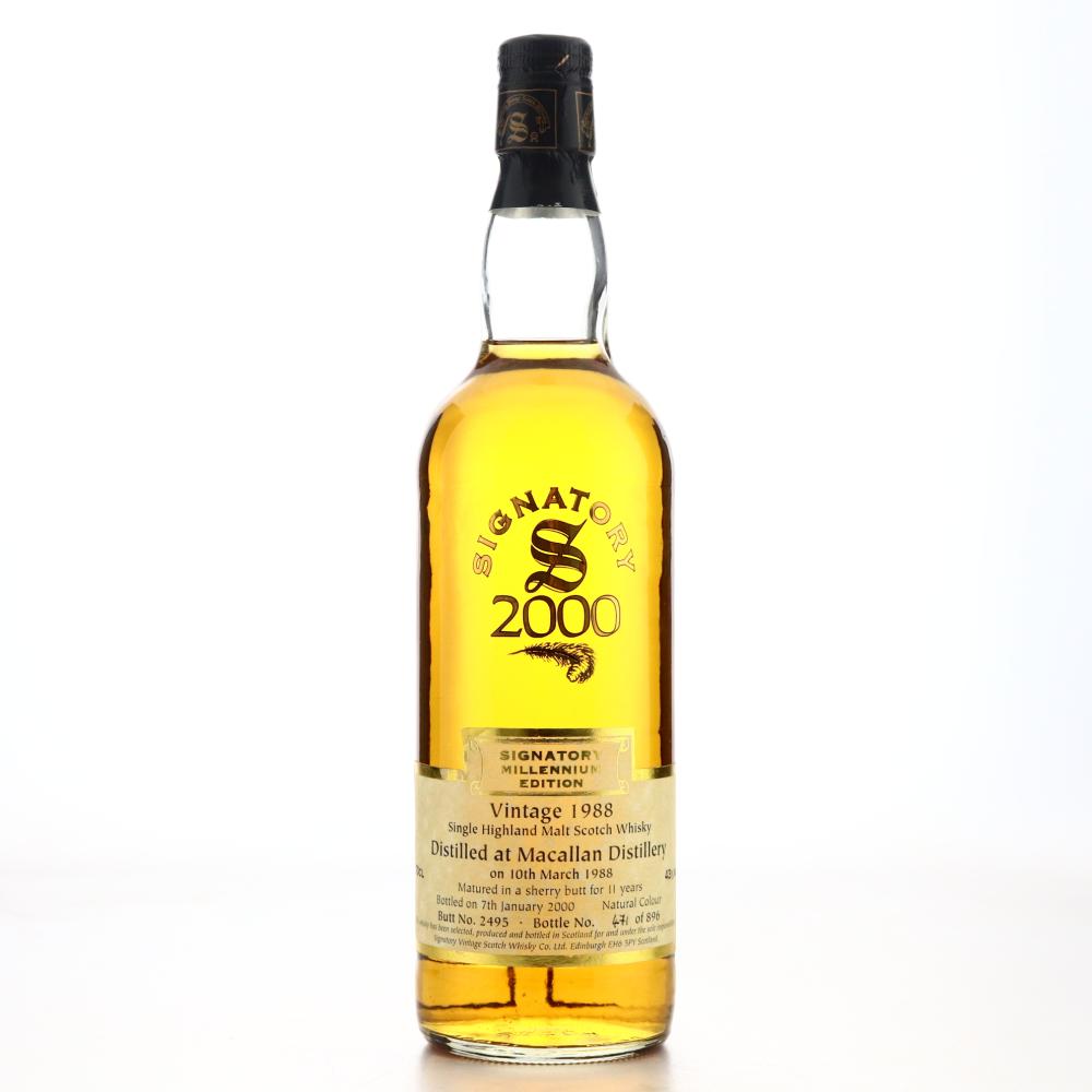 Macallan 1988 Signatory Vintage 11 Year Old / Millennium Edition
