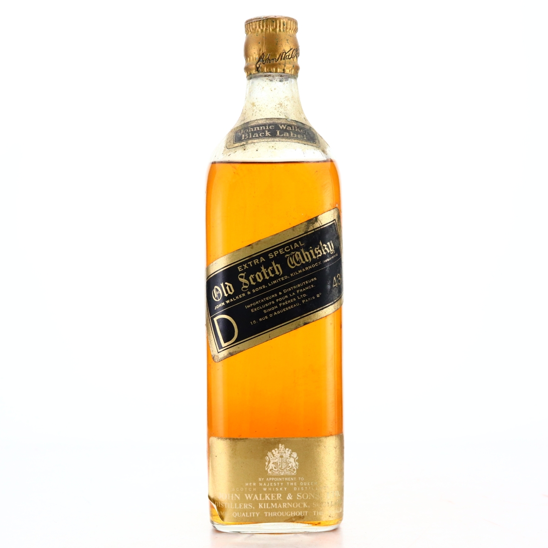Johnnie Walker Black Label 1960s / Simon Freres Import