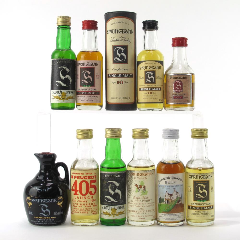 Springbank Miniature Selection 10 x 5cl / Includes 25 Year Old & 1967