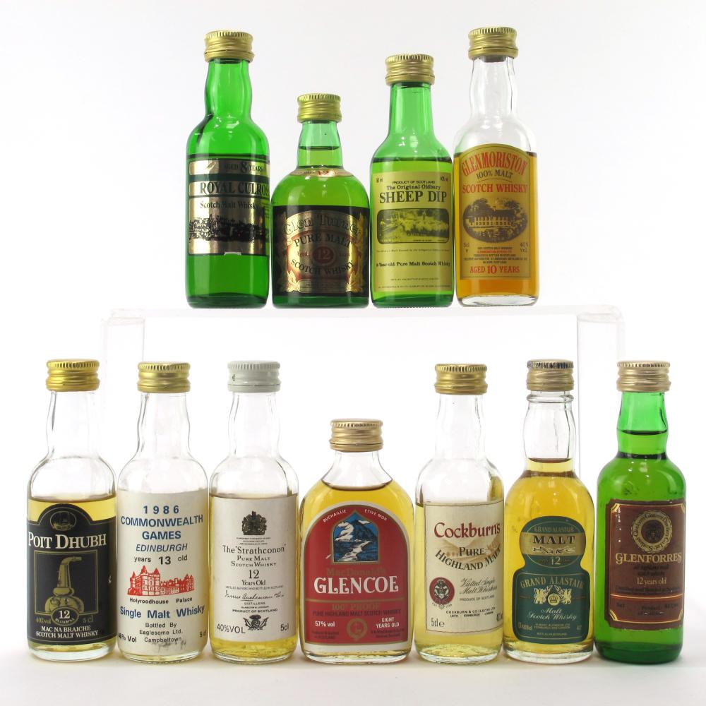 Malt Scotch Whisky Miniature Selection x 11