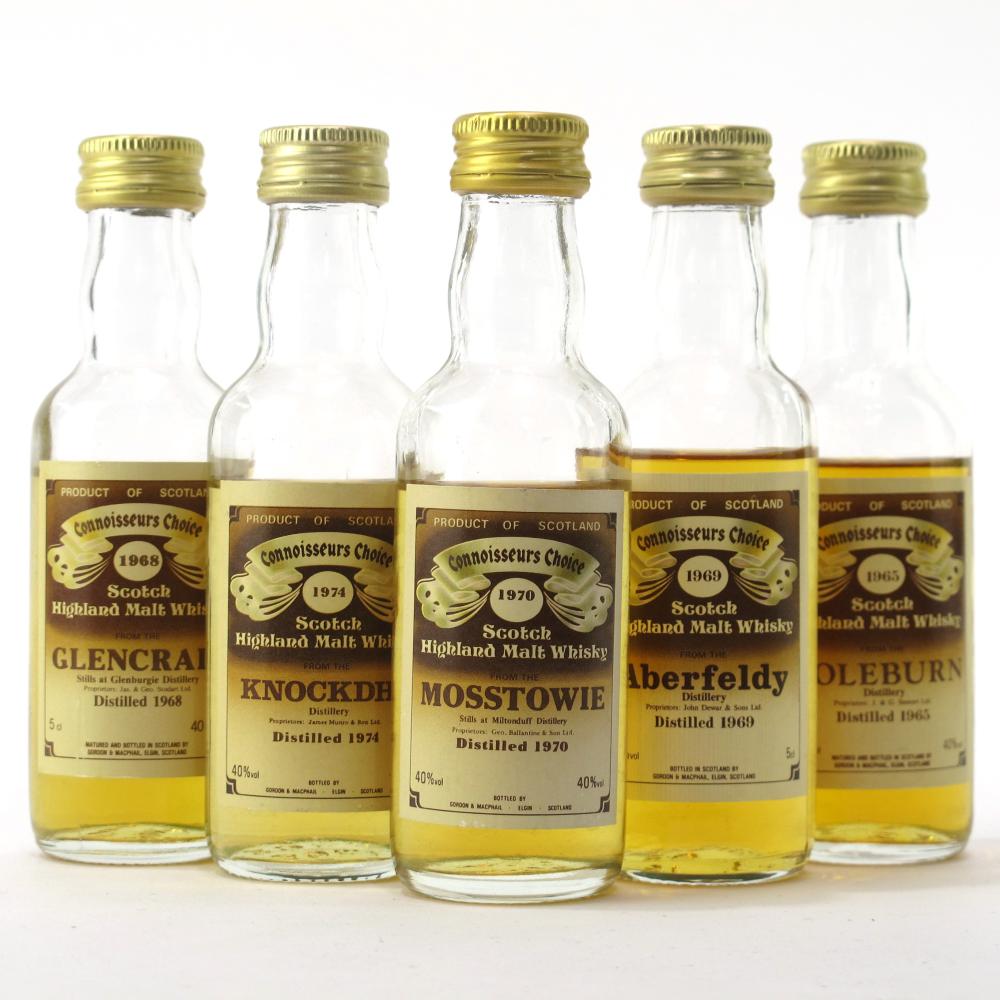 Gordon and MacPhail Miniature Selection x 5 / including Coleburn 1965