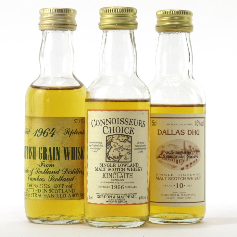 Closed Distillery Miniature Selection 3 x 5cl / including Kinclaith 1966