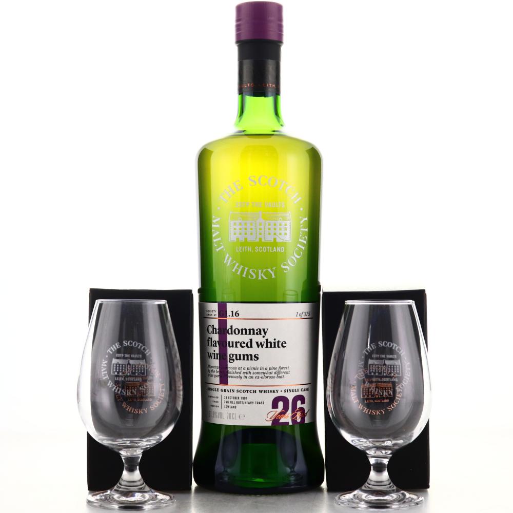 North British 1991 SMWS 26 Year Old G1.16 / with 2 x Glasses