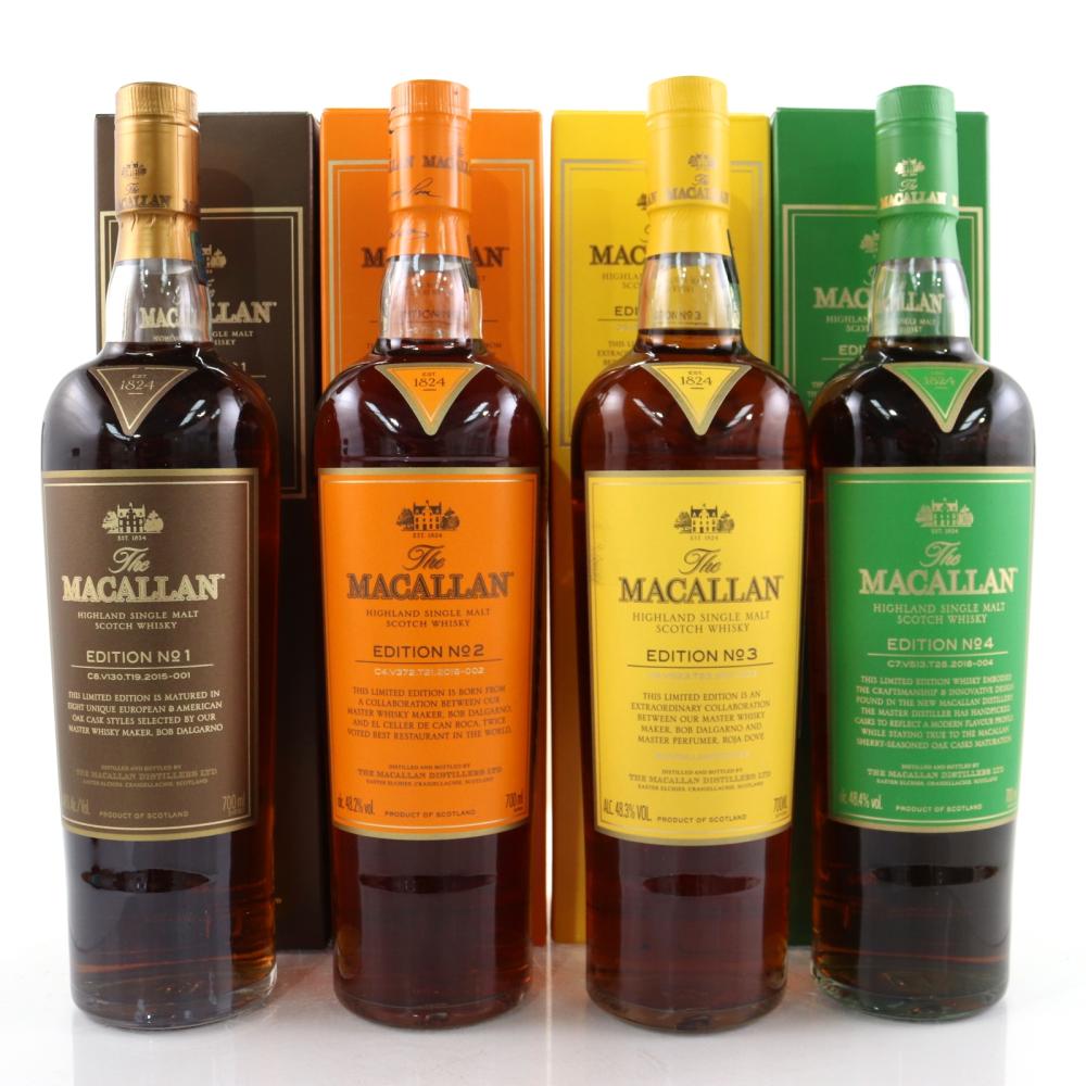 Macallan Edition No.1-4 Collection / 4 x 70cl