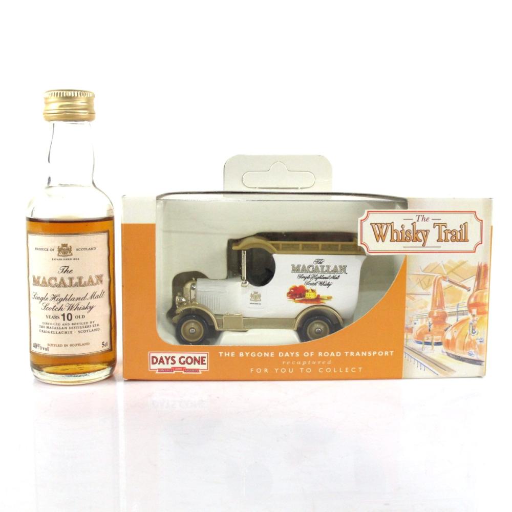 Macallan 10 Year Old Miniature 5cl and Toy Car