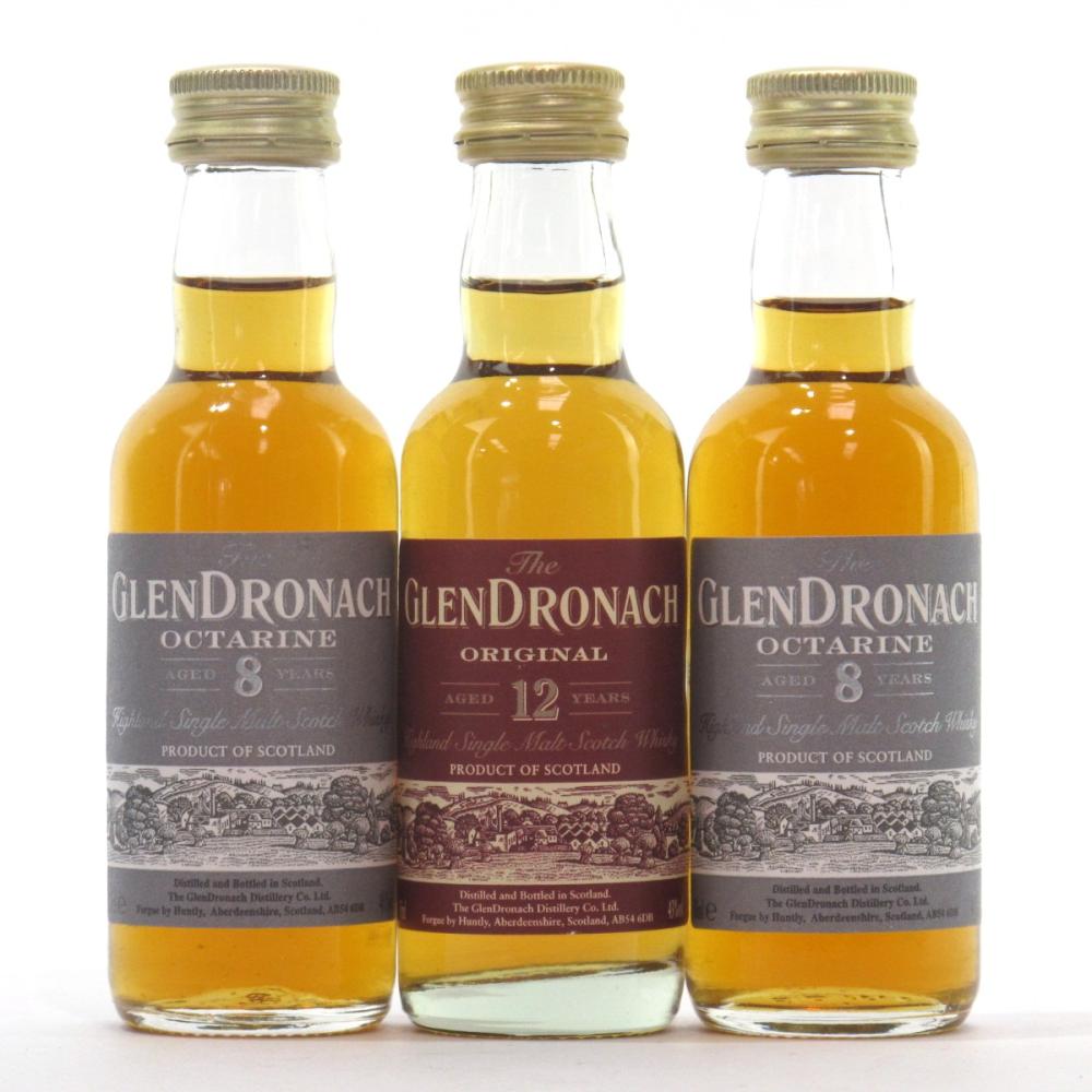 Glendronach Octarine & 12 Year Old Miniature 3 x 5cl