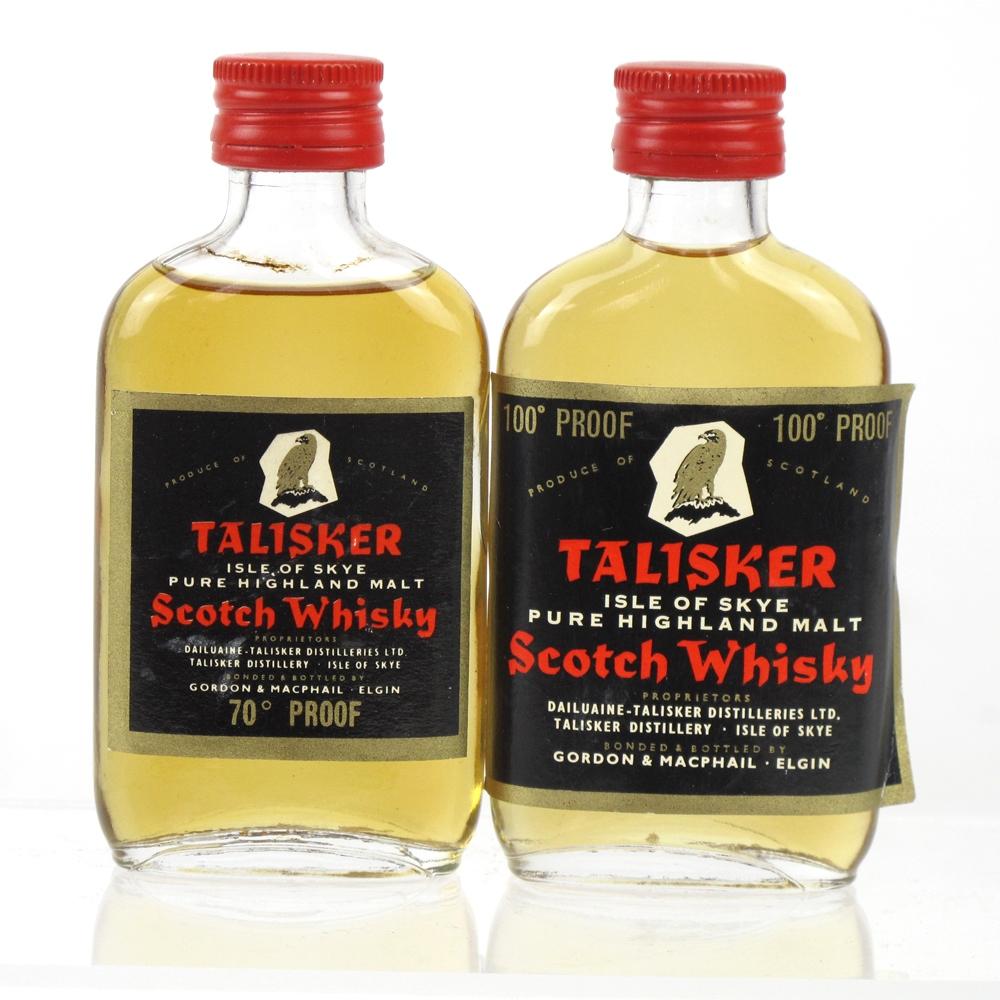 Talisker Gordon and MacPhail 1970s Miniature x 2