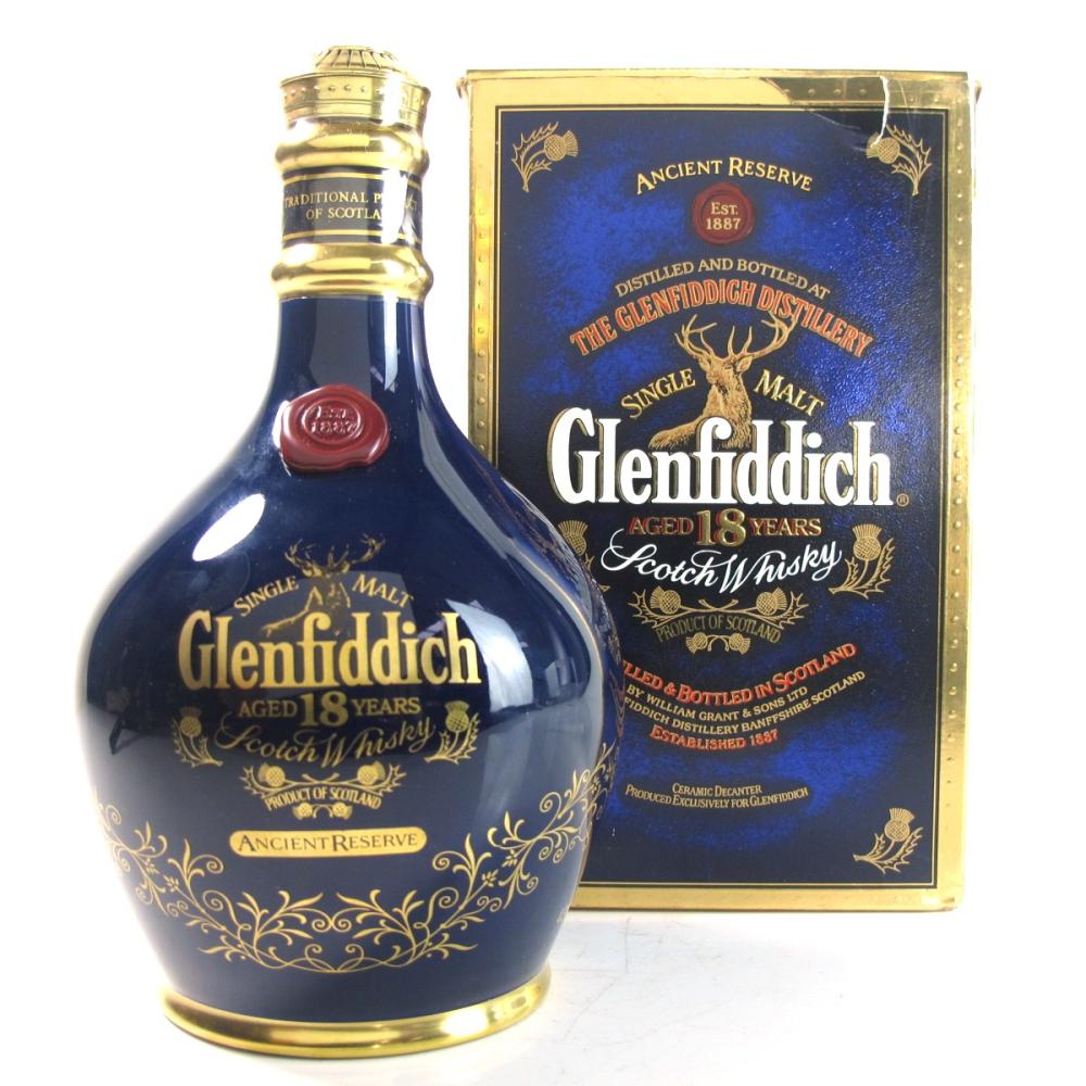 Glenfiddich 18 Year Old Ancient Reserve Decanter 1980s / Low Fill