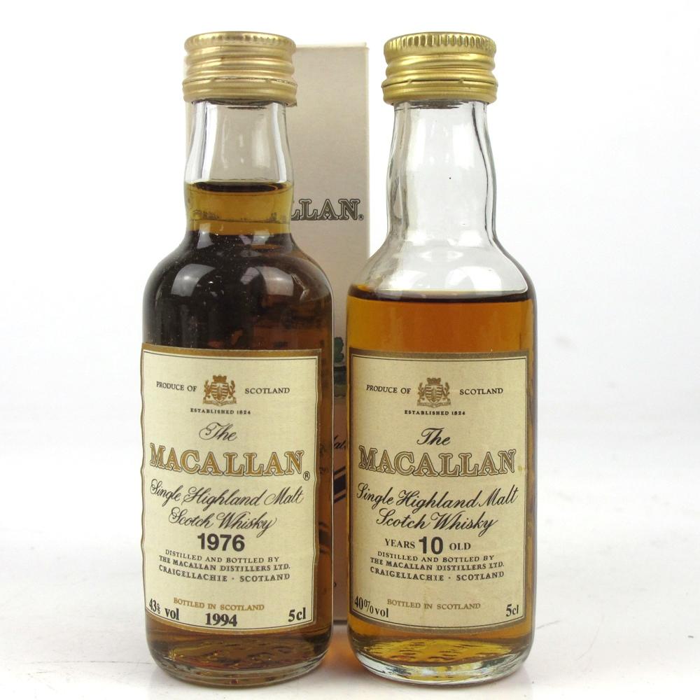 Macallan 18 Year Old 1976 and 10 Year Old Miniature 2 x 5cl