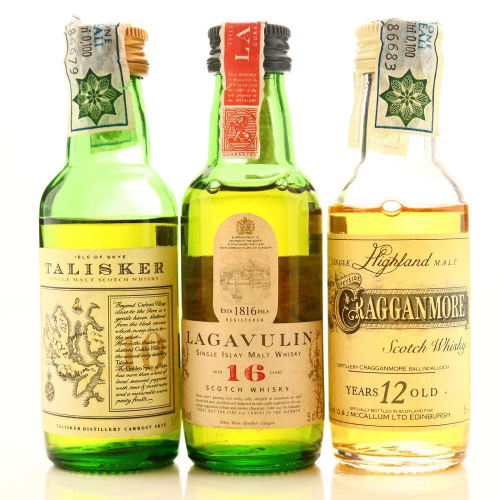 Single Malt Miniatures x 3 / Includes Lagavulin White Horse
