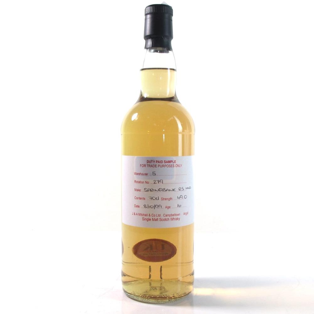 Springbank 1999 Duty Paid Sample 16 Year Old