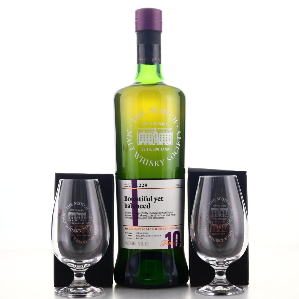 Glen Moray 2008 SMWS 10 Year Old 35.229 / with Glasses