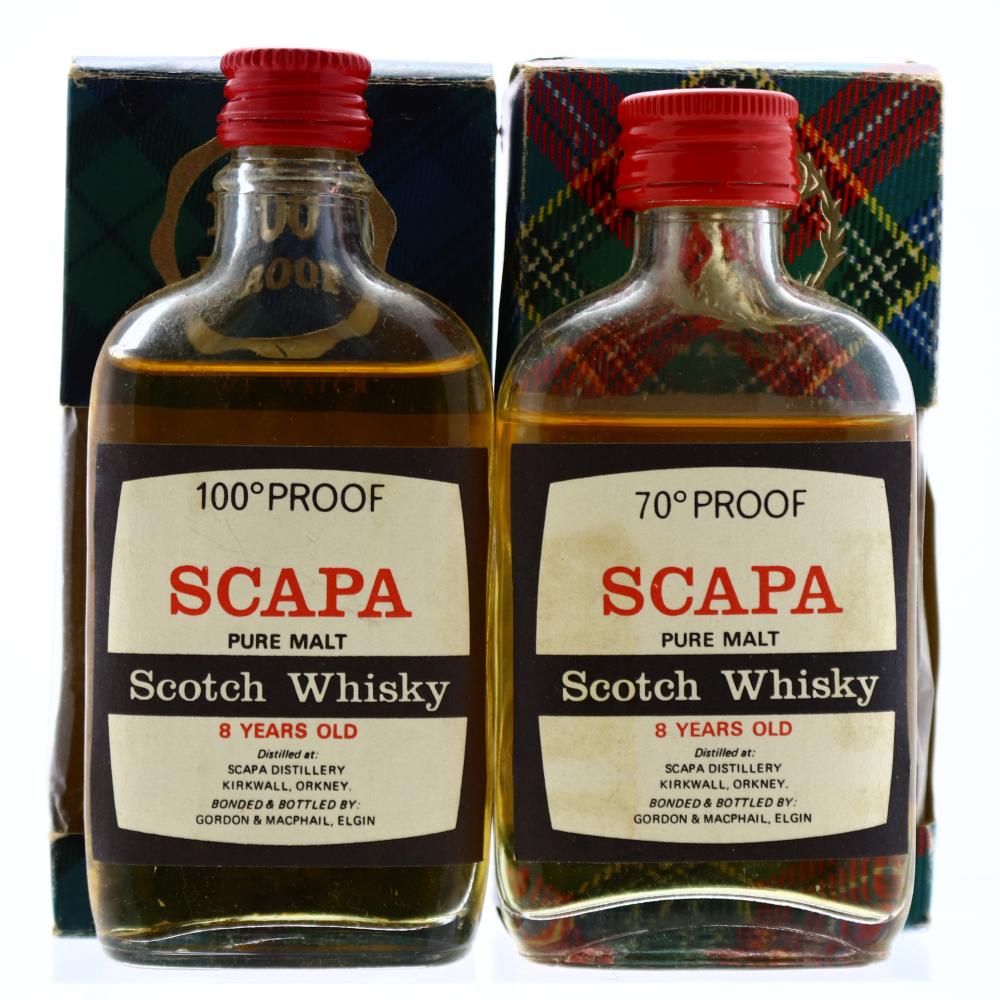 Scapa 8 Year Old 1970s Miniatures 2 x 5cl