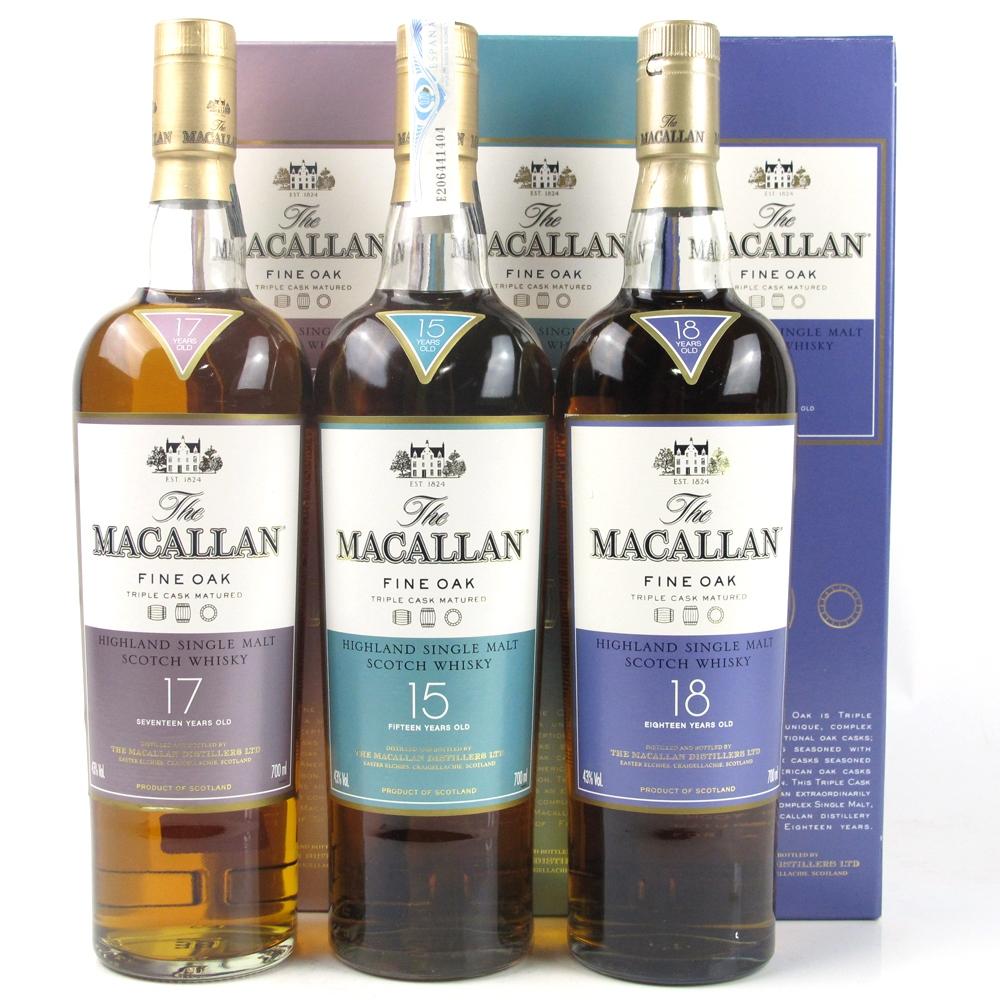 Macallan Old Fine Oak Collection 3 x 70cl