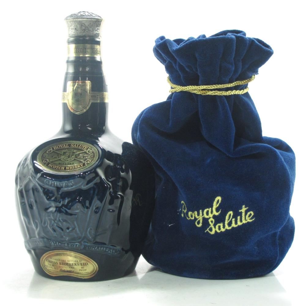 Chivas 21 Year Old Royal Salute Sapphire Flagon 75cl / US Import