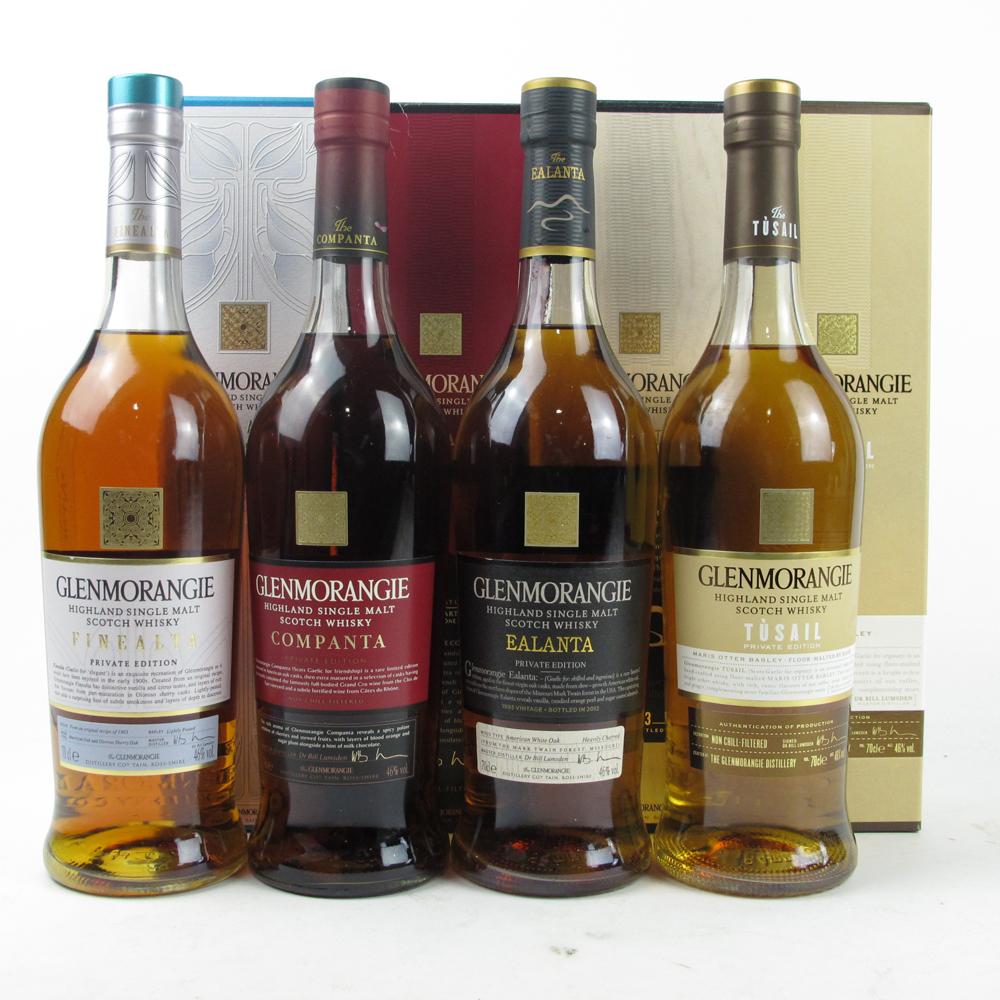 Glenmorangie Ealanta, Tusail, Companta and Finalta 4 x 70cl