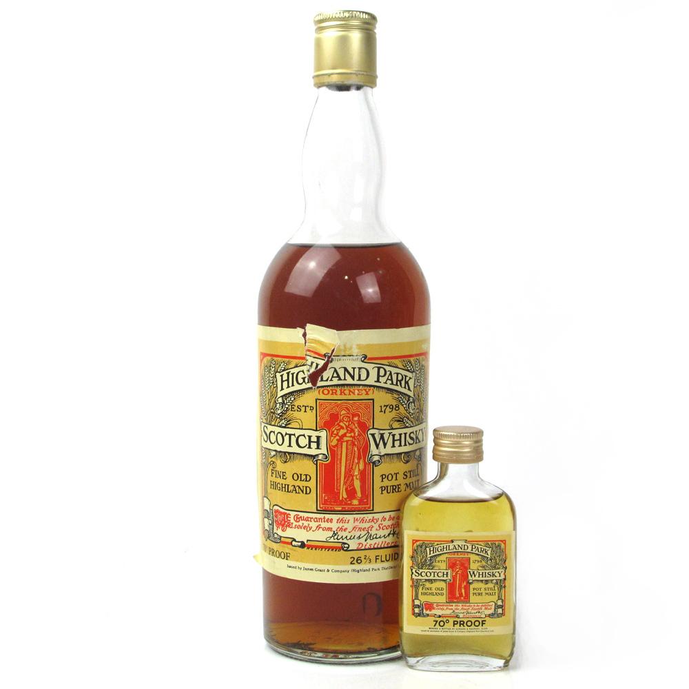 Highland Park Gordon and MacPhail 1970s / Including Miniature