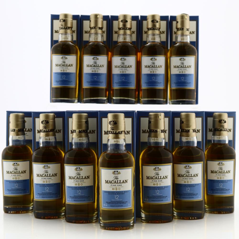 Macallan 12 Year Old Fine Oak Miniatures 12 x 5cl / Case