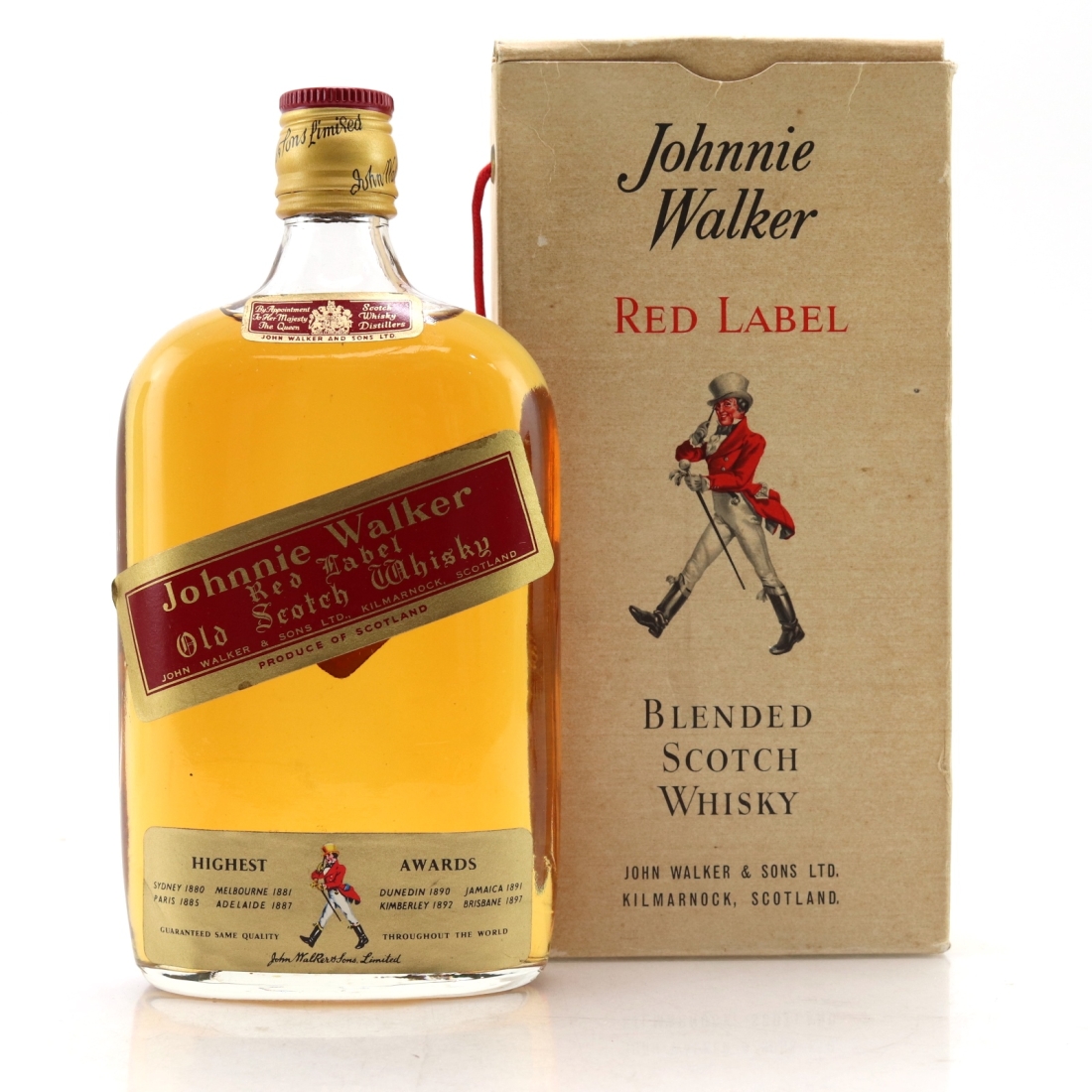 Johnnie Walker Red Label Half Bottle circa 1960s