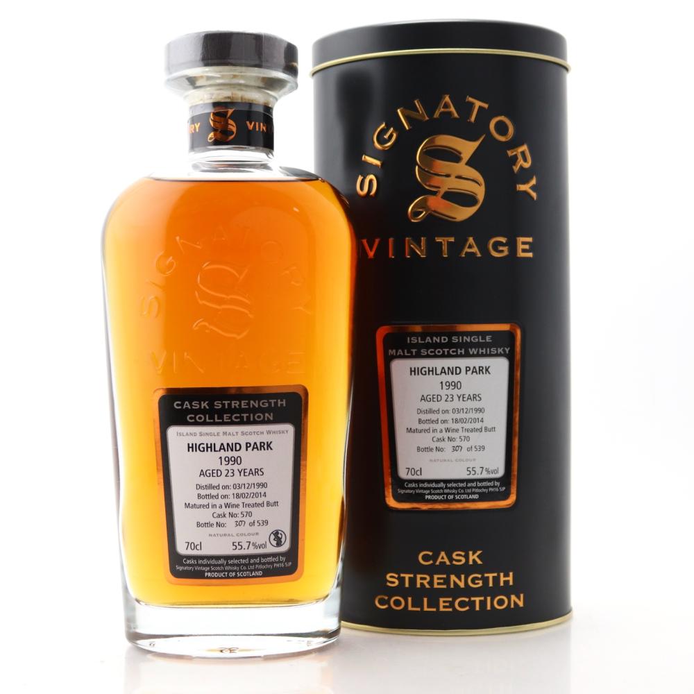 Highland Park 1990 Signatory Vintage 23 Year Old Cask Strength
