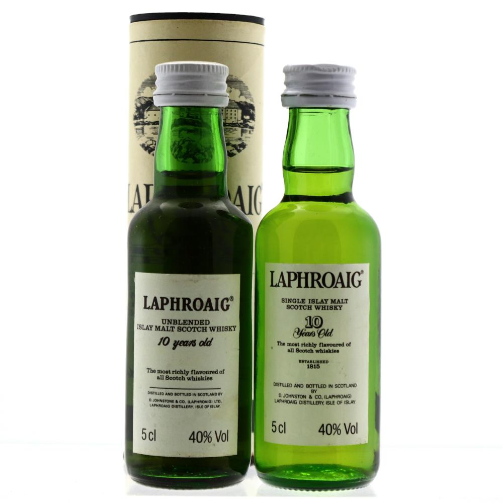 Laphroaig 10 Year Old 1980s Miniature 2 x 5cl
