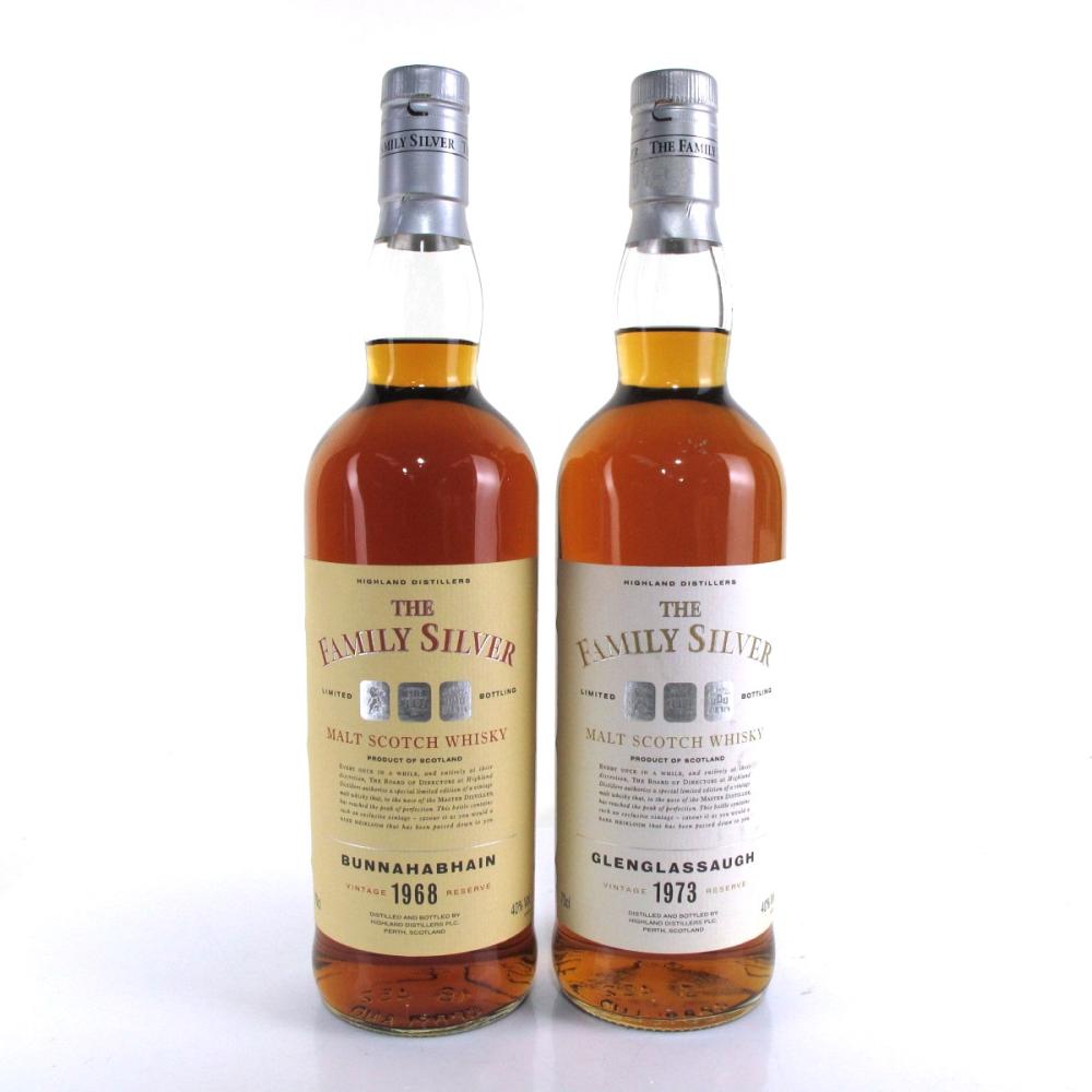Bunnahabhain 1968 and Glenglassaugh 1973 Family Silver 2 x 70cl