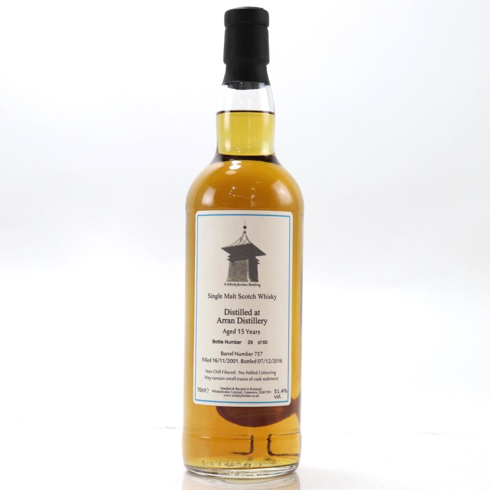 Arran 2001 Whisky Broker 15 Year Old