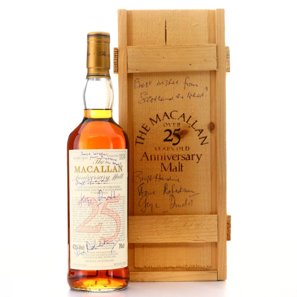 Macallan 1968 Anniversary Malt 25 Year Old / Signed