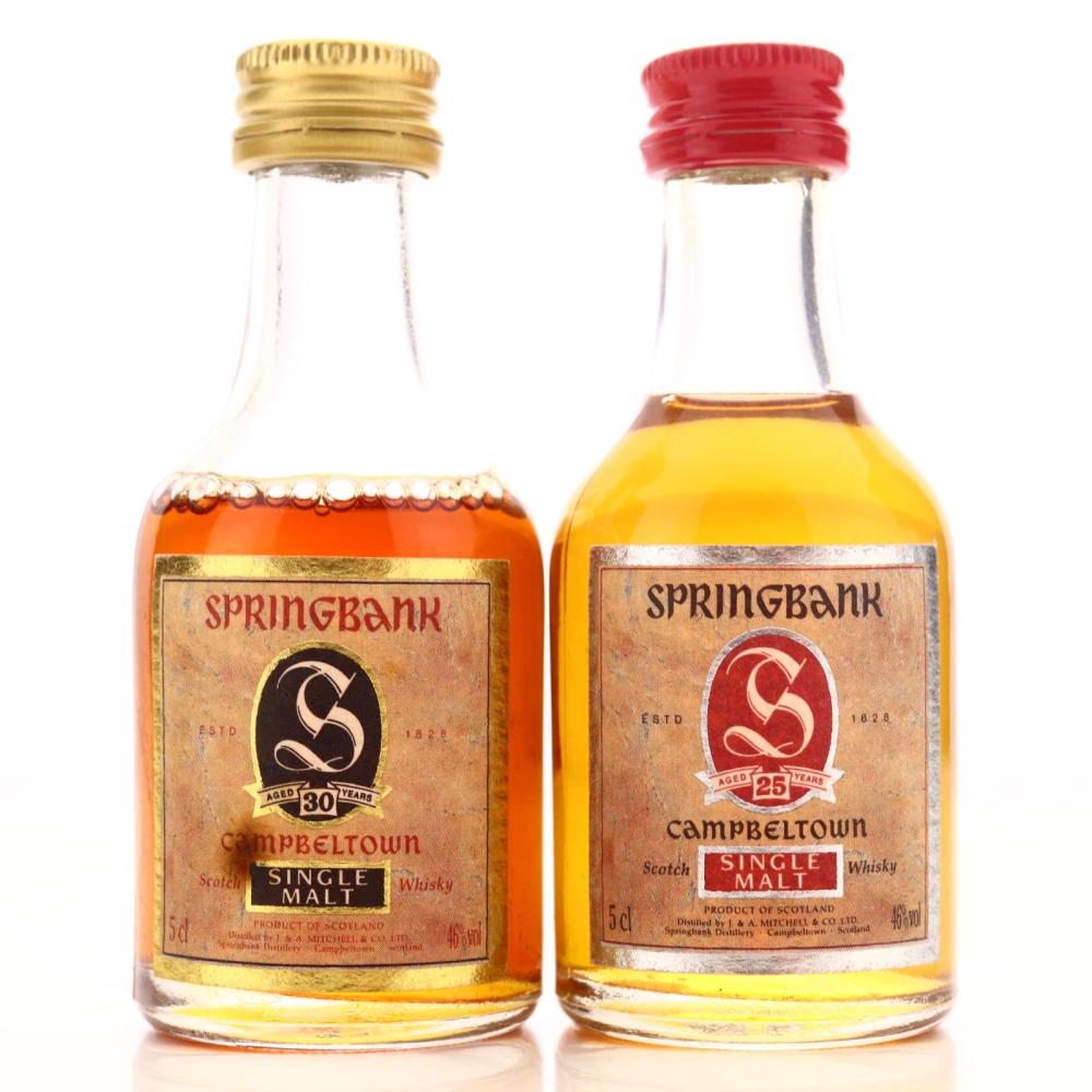 Springbank 25 & 30 Year Old Miniature x 2