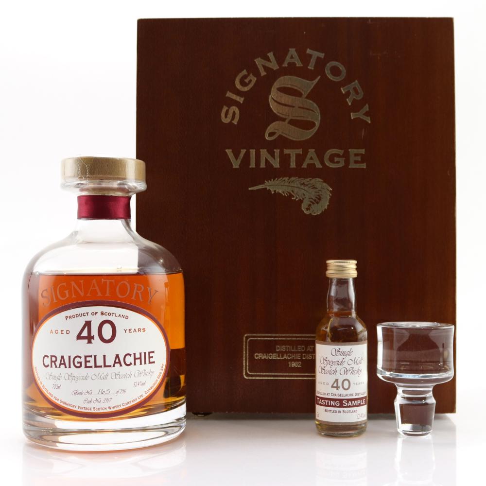 Craigellachie 1962 Signatory Vintage 40 Year Old Decanter / with Miniature 5cl