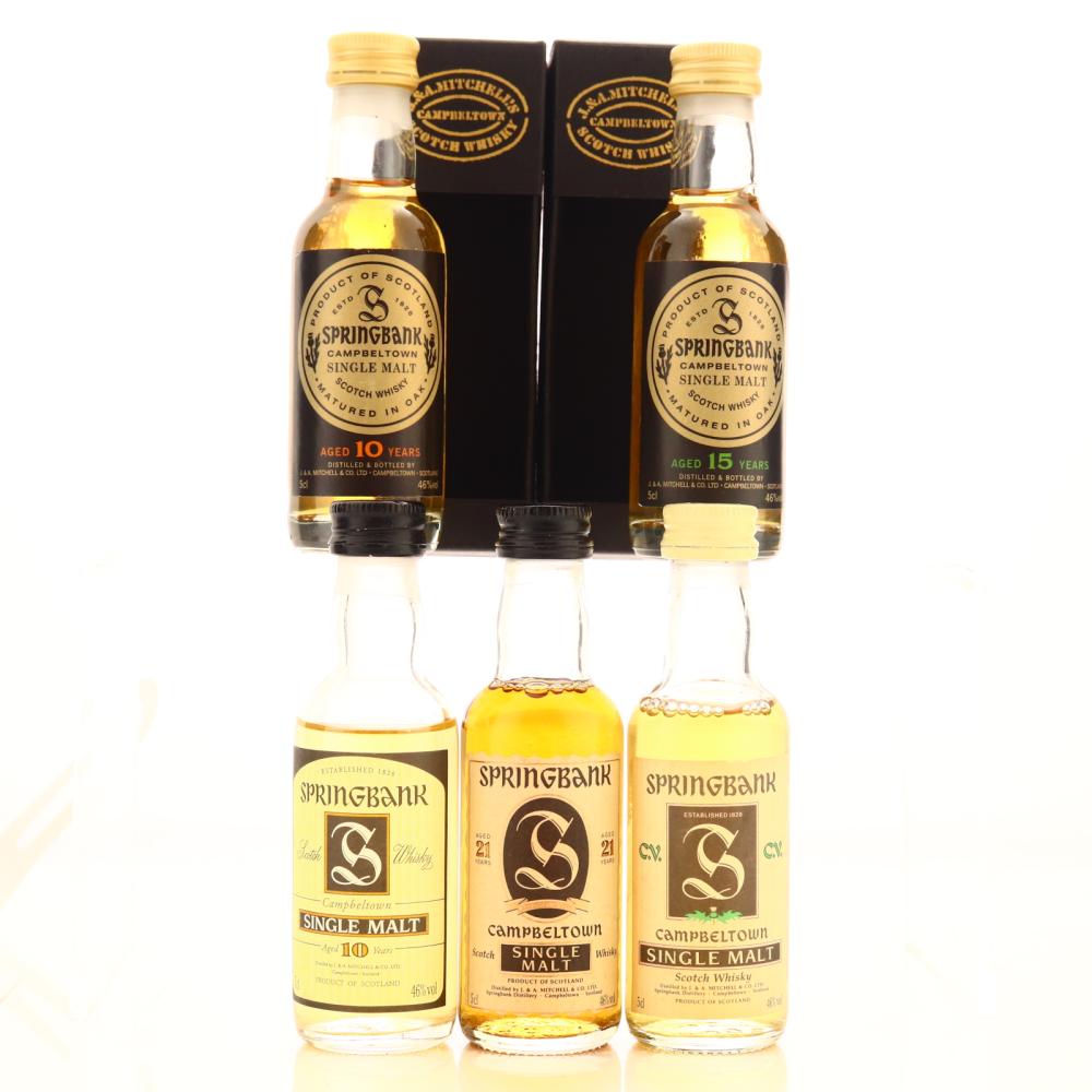 Springbank Miniatures x 5 / includes 21 Year Old