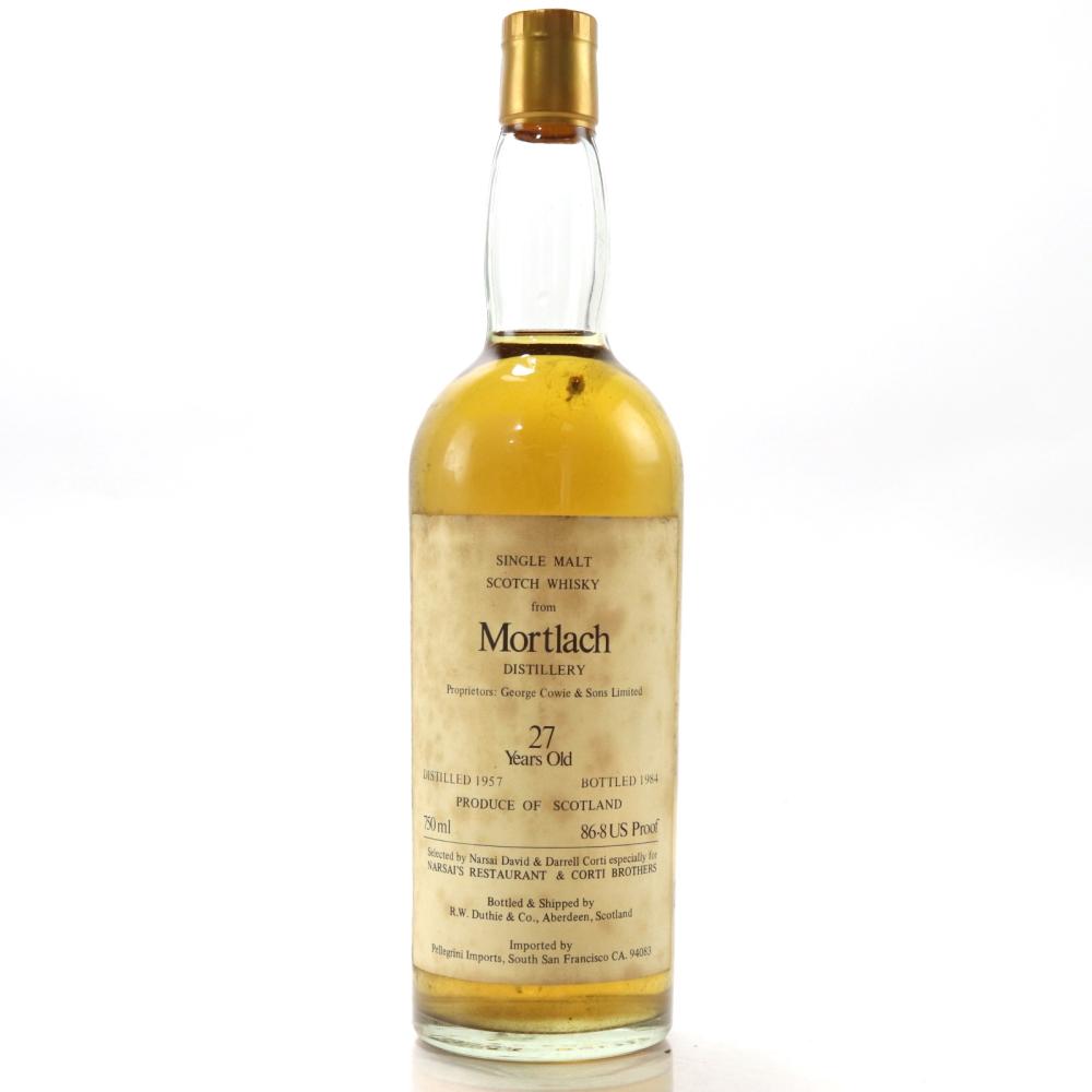 Mortlach 1957 Duthie for Corti 27 Year Old / Narsai's Restaurant