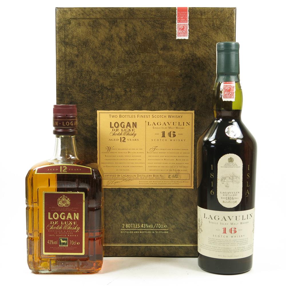 Lagavulin 16 Year Old White Horse and Logan 12 Year Old Gift Pack