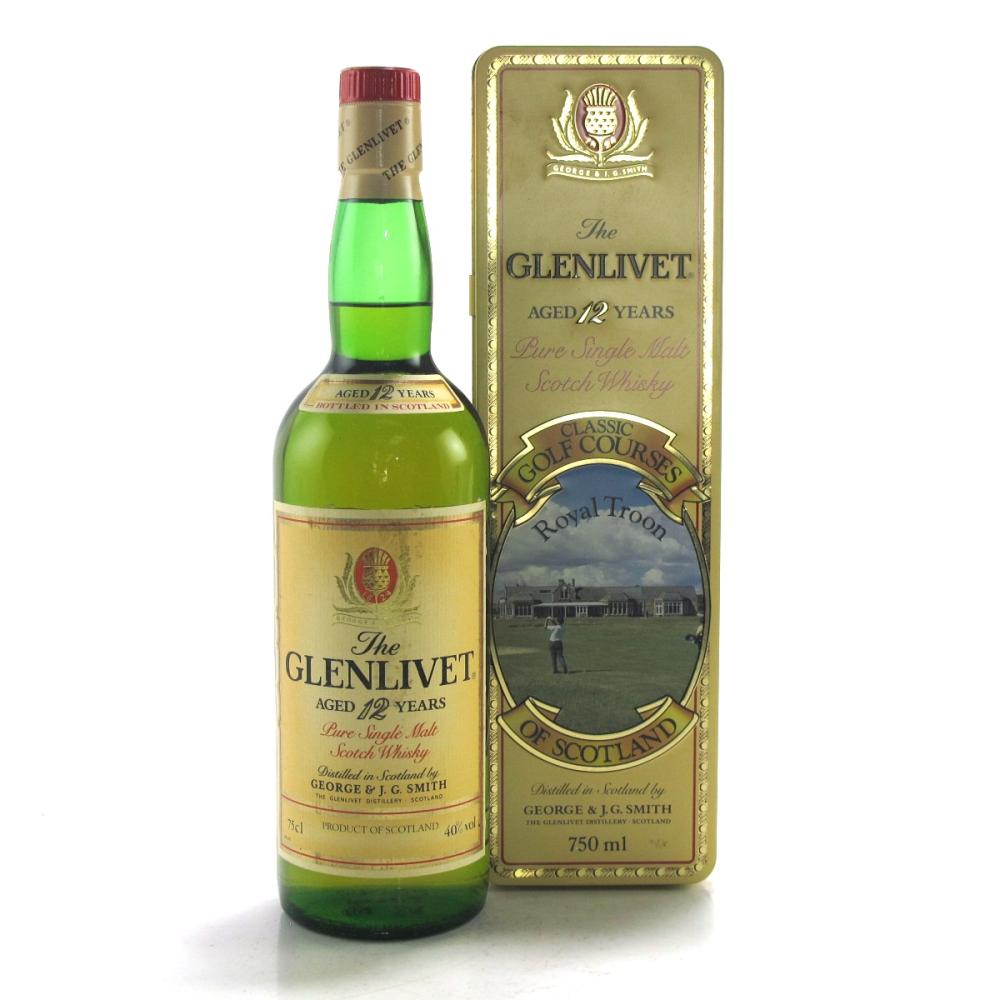 Glenlivet 12 Year Old 75cl / Royal Troon Golf Course Tin