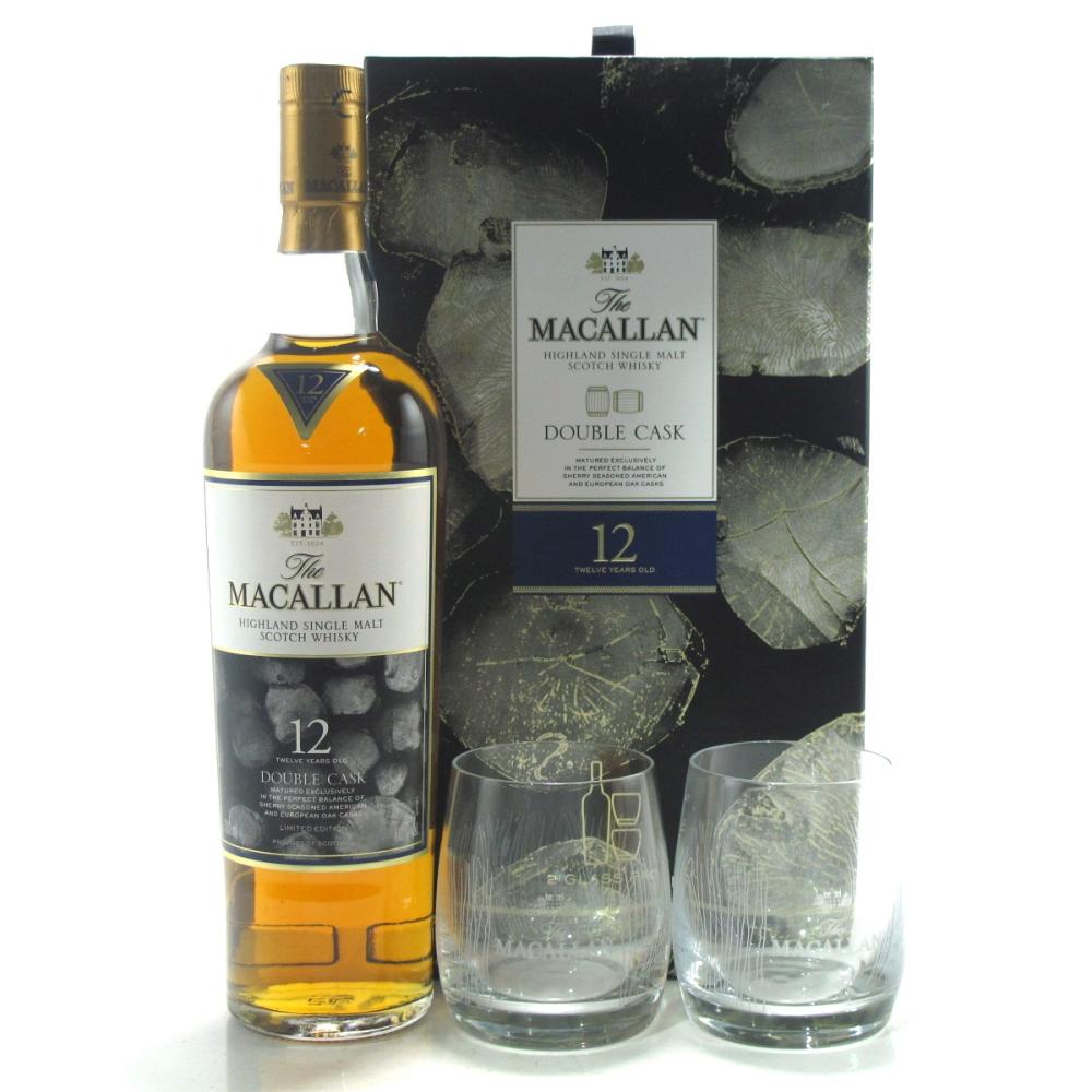 Macallan 12 Year Old Double Cask Limited Edition Gift Pack / including 2 x Glasses
