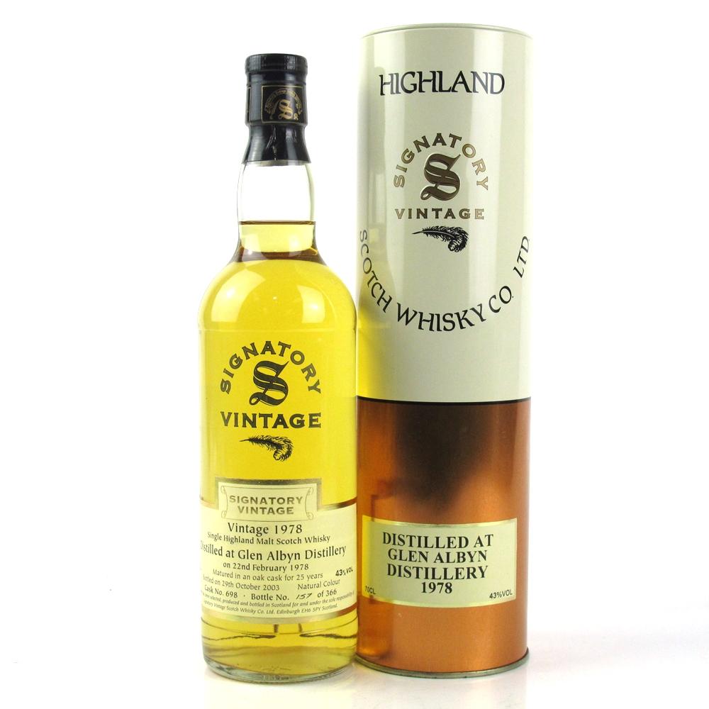Glen Albyn 1978 Signatory Vintage 25 Year Old