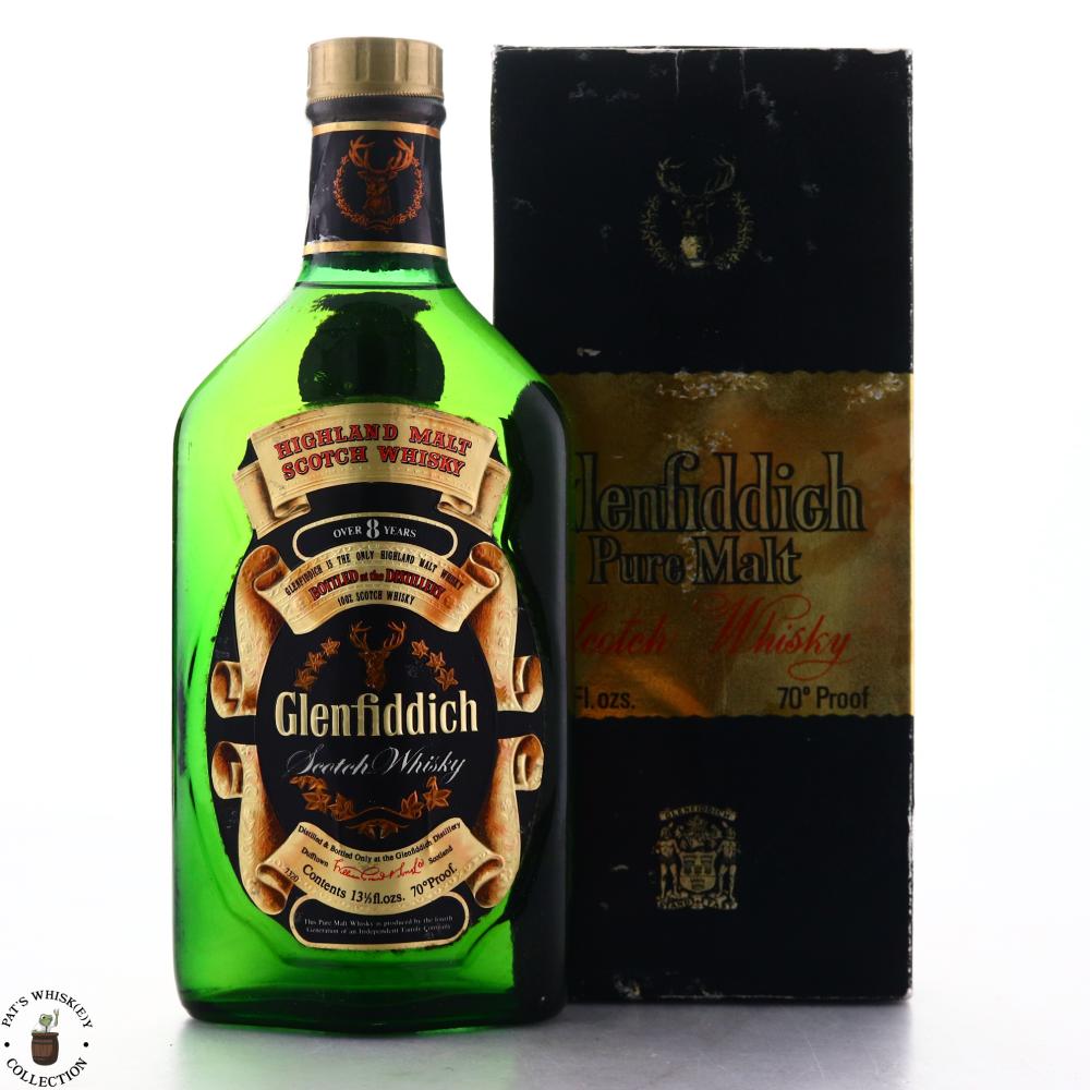 Glenfiddich 8 Year Old Pure Malt 13 1/3 Fl Ozs 1970s