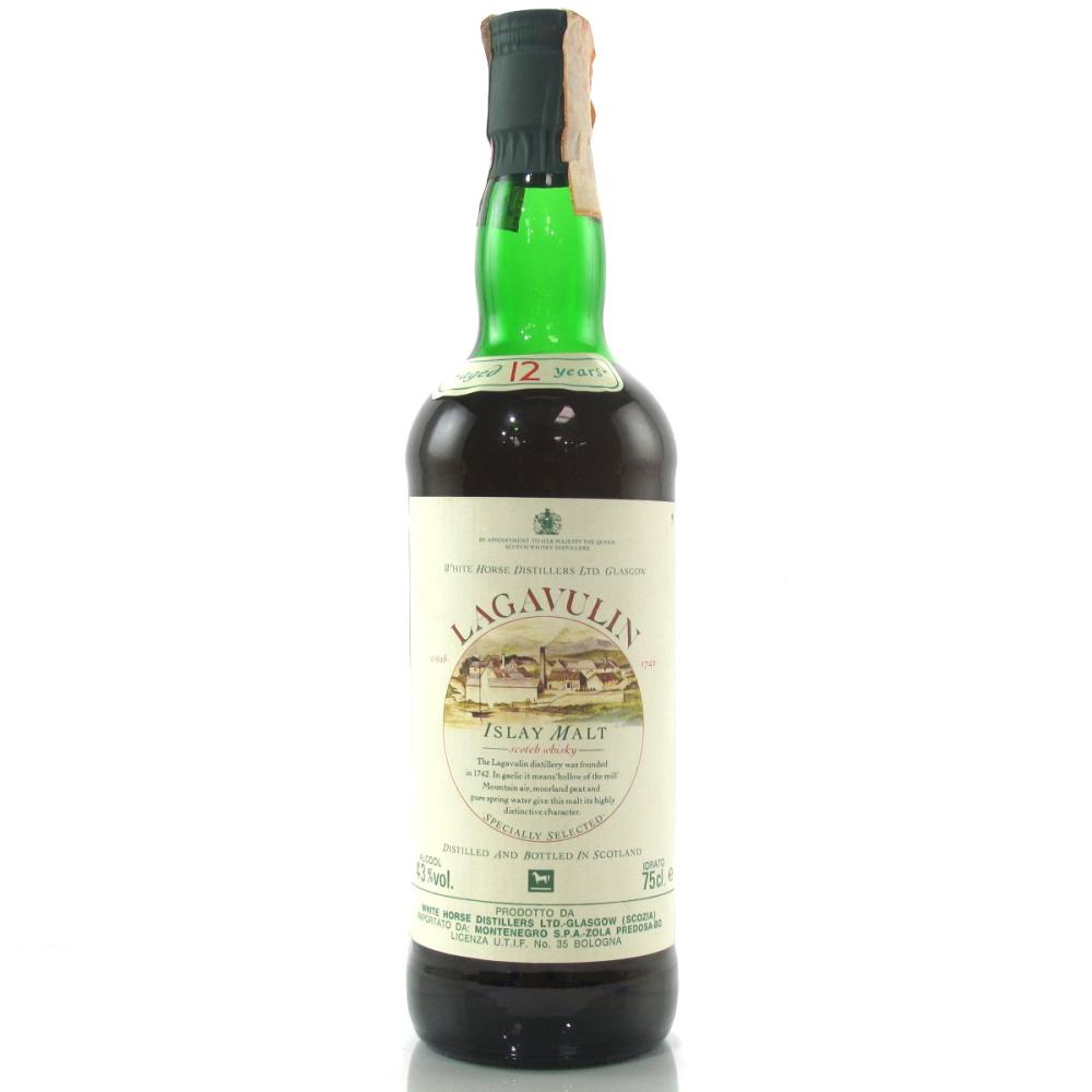 Lagavulin 12 Year Old White Horse 1980s / Italian Import