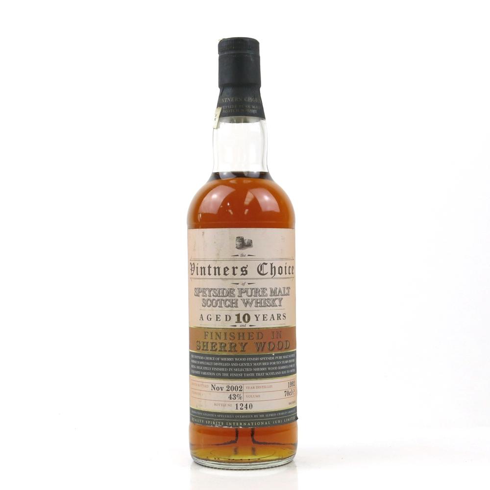 Vintners Choice 1992 Speyside Pure Malt 10 Year Old Sherry Wood Finish