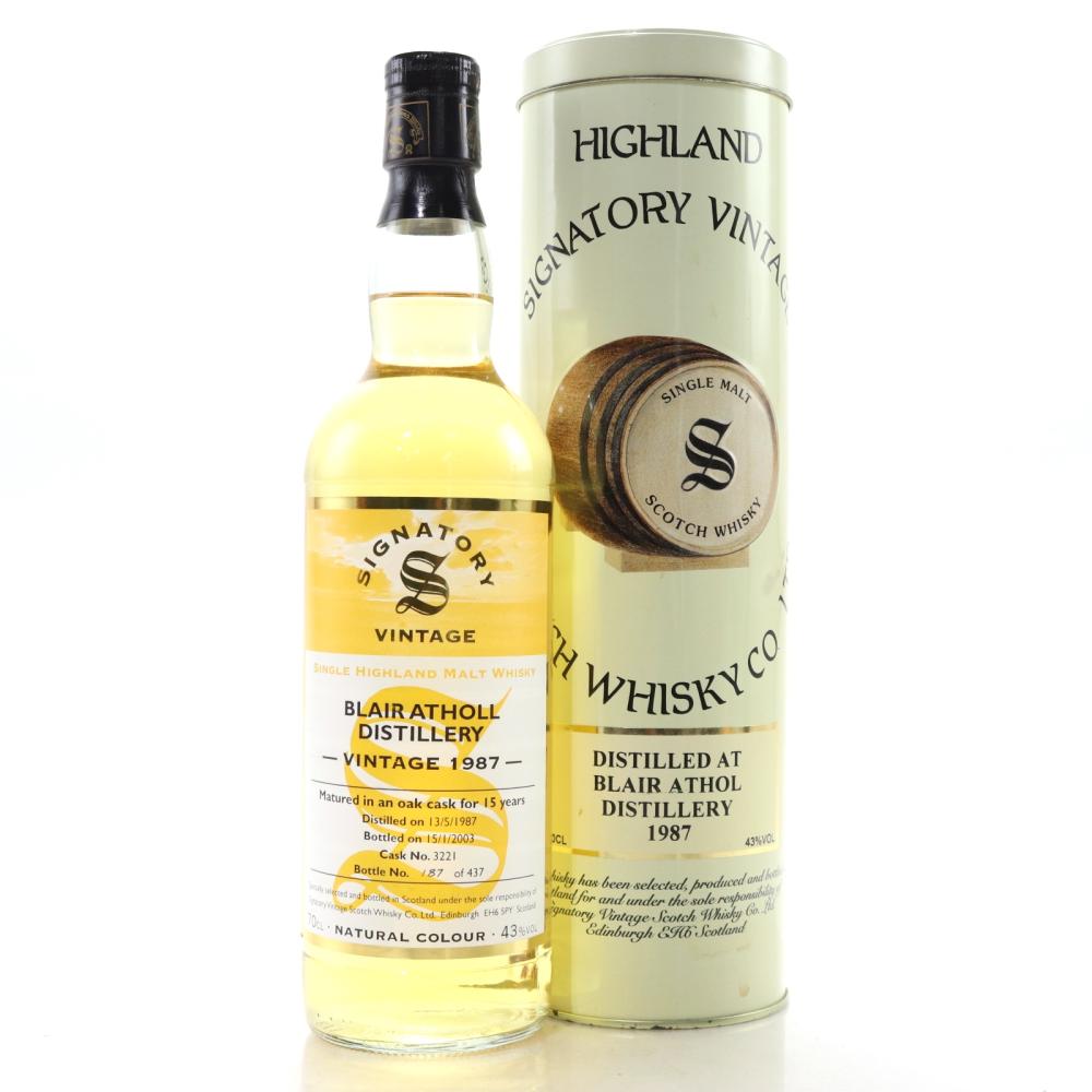 Blair Athol 1987 Signatory Vintage 15 Year Old