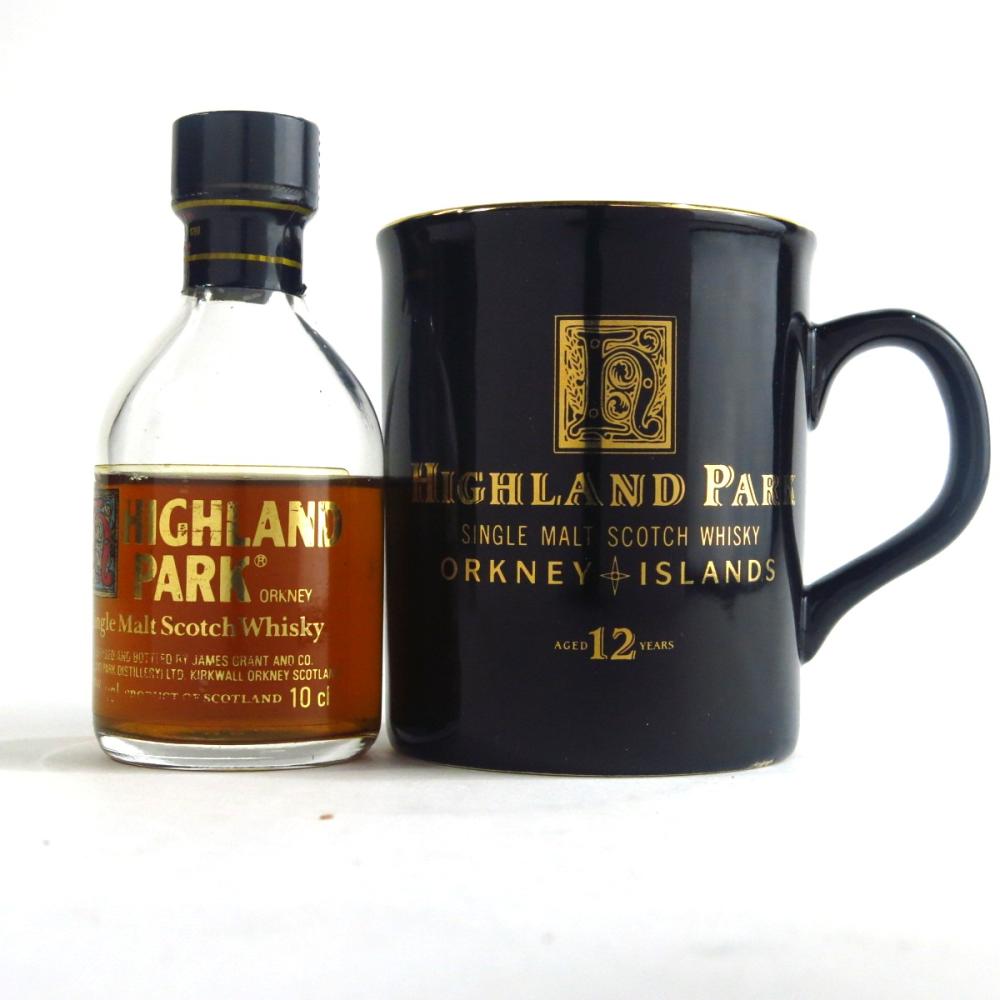 Highland Park 12 Year Old Miniature 10cl 1980s & Branded Cup