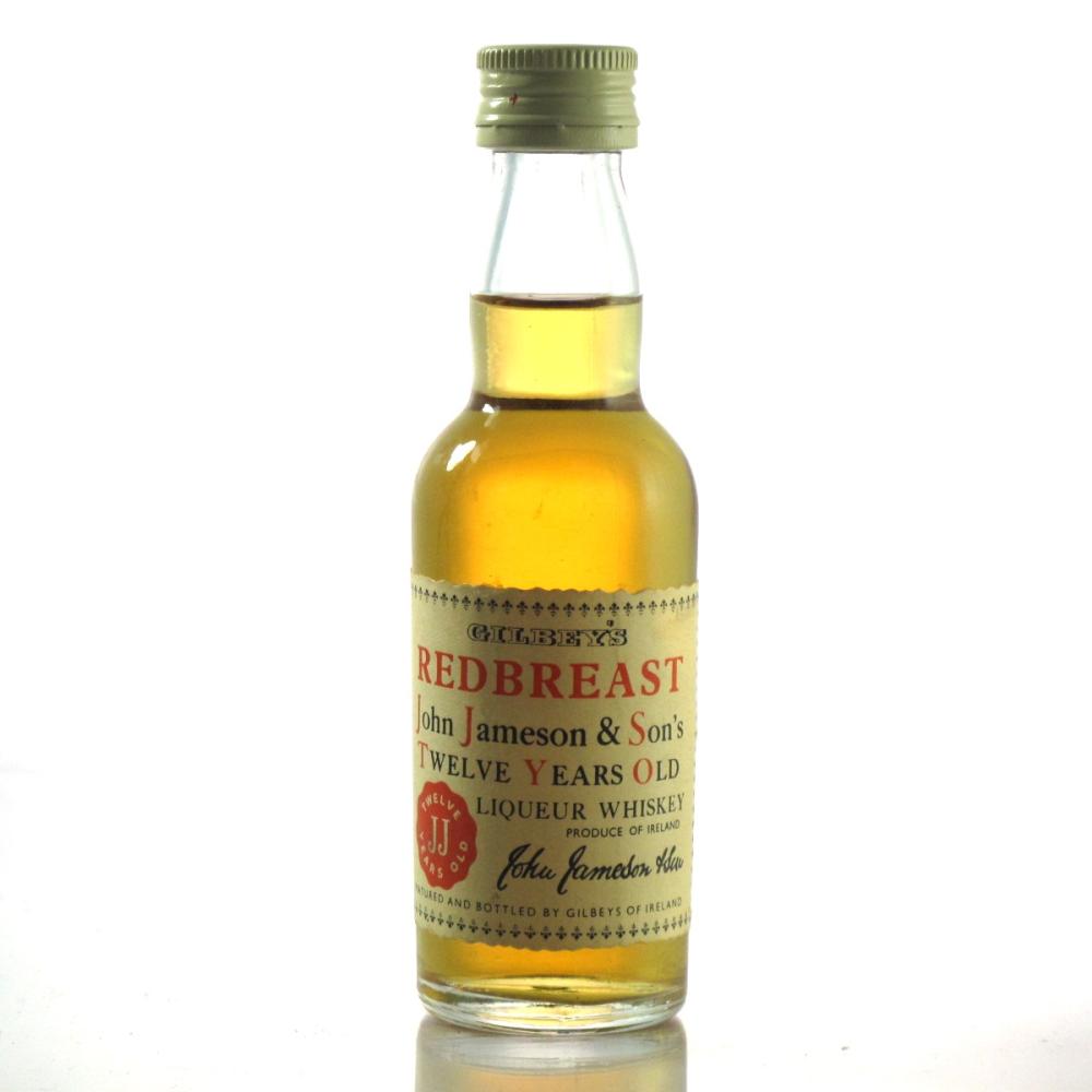 John Jameson and Son's Redbreast 12 Year Old Miniature 1969 / Gilbey's