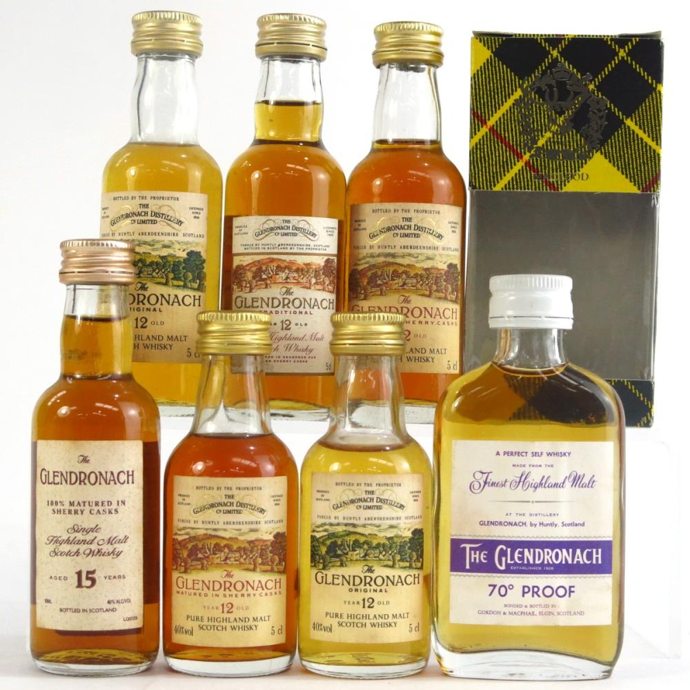 Glendronach Miniature Selection x 7